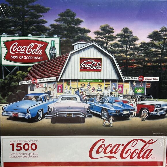 COCA COLA Night On The Town by Springbok 1500 Piece Jigsaw Puzzle  SEALED NEW - Picture 1 of 11